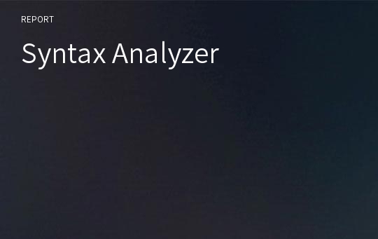 Syntax Analyzer