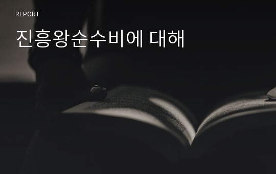 진흥왕순수비에 대해