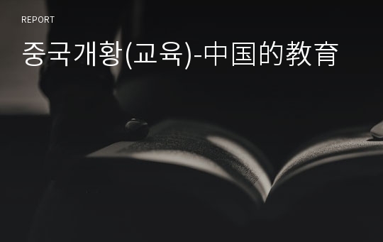 중국개황(교육)-中国的教育