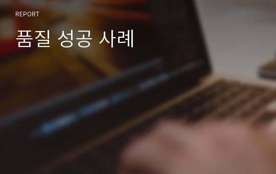 품질 성공 사례