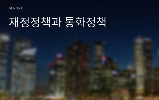 재정정책과 통화정책