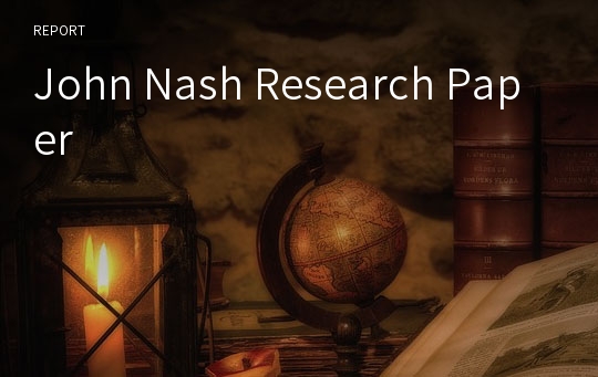 John Nash Research Paper