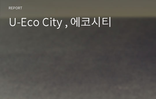 U-Eco City , 에코시티