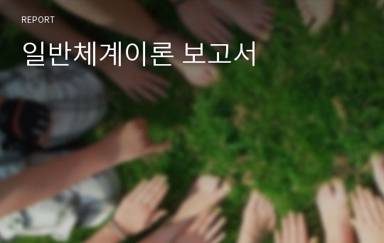 일반체계이론 보고서