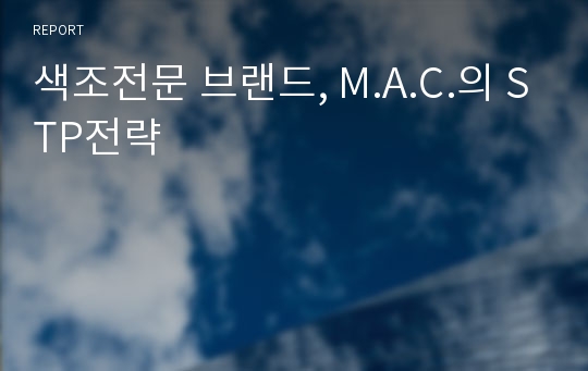 색조전문 브랜드, M.A.C.의 STP전략