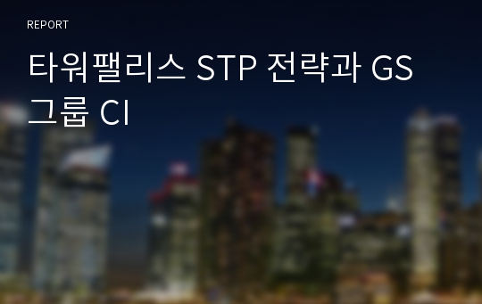 타워팰리스 STP 전략과 GS그룹 CI