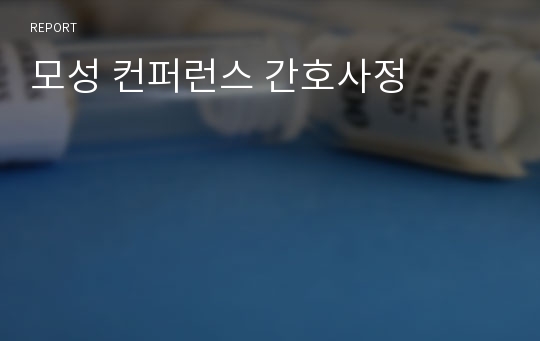 모성 컨퍼런스 간호사정