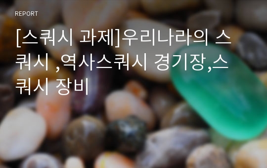 [스쿼시 과제]우리나라의 스쿼시 ,역사스쿼시 경기장,스쿼시 장비