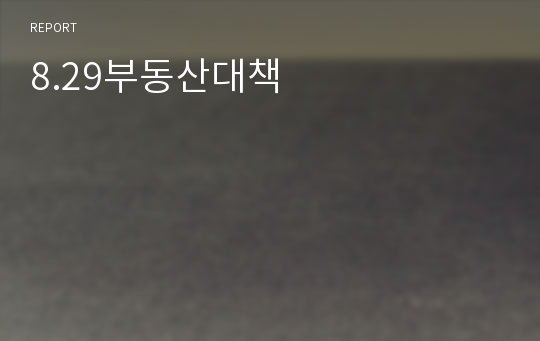 8.29부동산대책