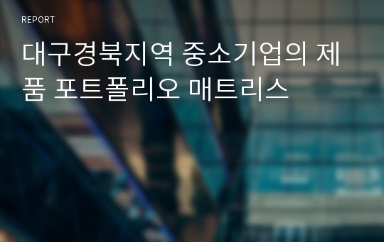 대구경북지역 중소기업의 제품 포트폴리오 매트리스