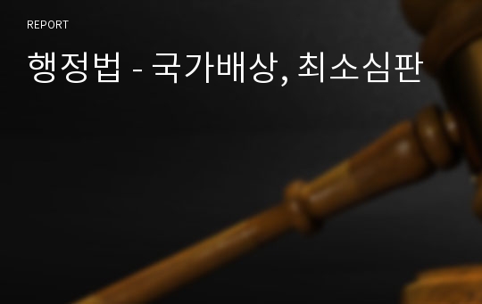 행정법 - 국가배상, 최소심판