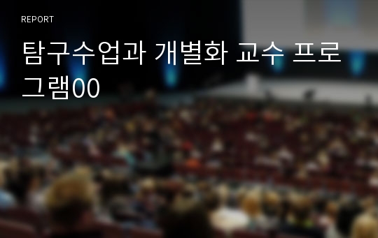 탐구수업과 개별화 교수 프로그램00