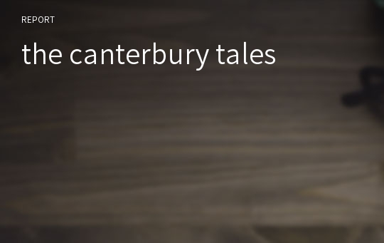 the canterbury tales