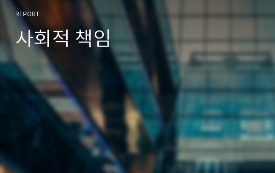 사회적 책임