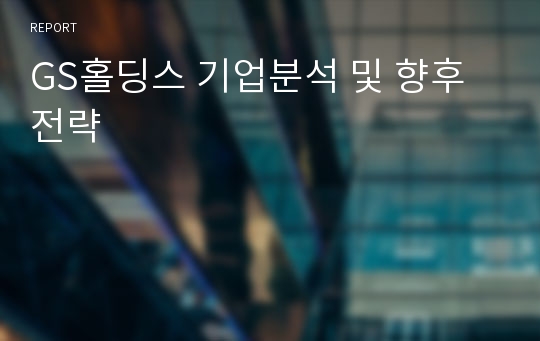 GS홀딩스 기업분석 및 향후전략