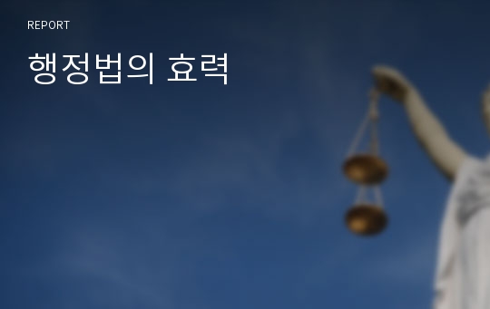 행정법의 효력