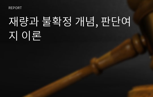 재량과 불확정 개념, 판단여지 이론