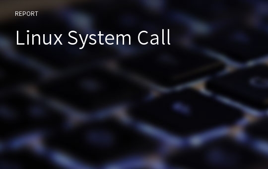 Linux System Call