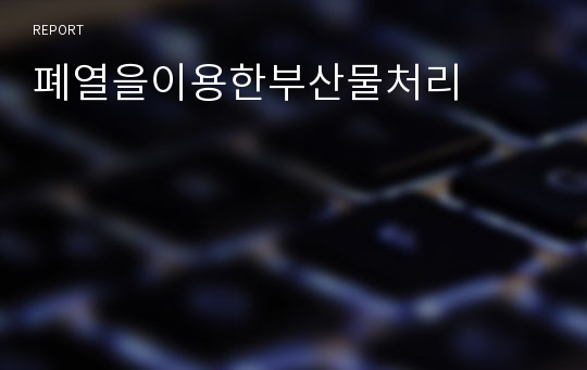 폐열을이용한부산물처리