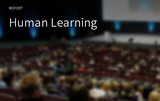 Human Learning