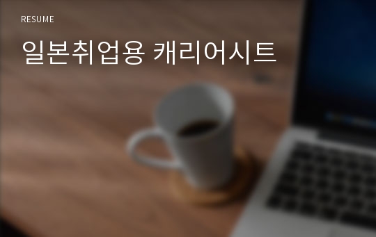 일본취업용 캐리어시트