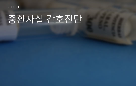 중환자실 간호진단