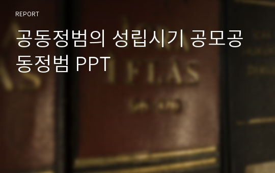 공동정범의 성립시기 공모공동정범 PPT