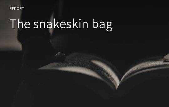 The snakeskin bag