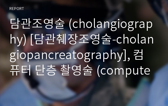 담관조영술 (cholangiography) [담관췌장조영술-cholangiopancreatography], 컴퓨터 단층 촬영술 (computed tomography ;CT), 자기공명영상 (Magnetic Resonace Image), X-ray 검사, 관상동맥 조영술(Coronary angiorgaphy, CAG)