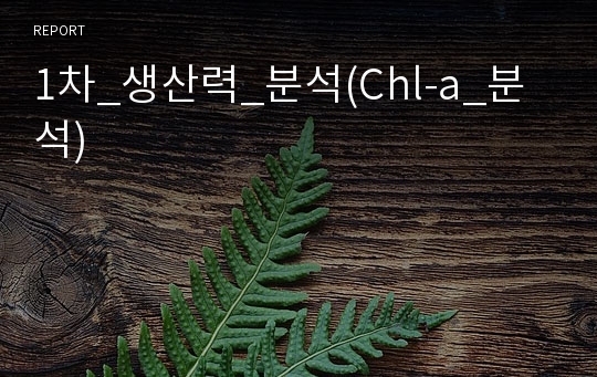 1차_생산력_분석(Chl-a_분석)