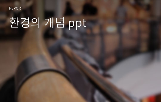 환경의 개념 ppt