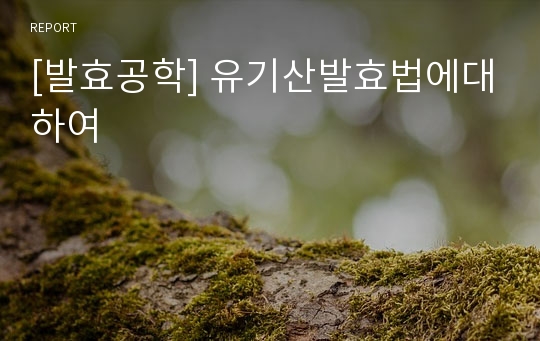 [발효공학] 유기산발효법에대하여