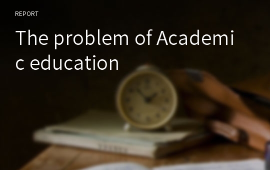 The problem of Academic education