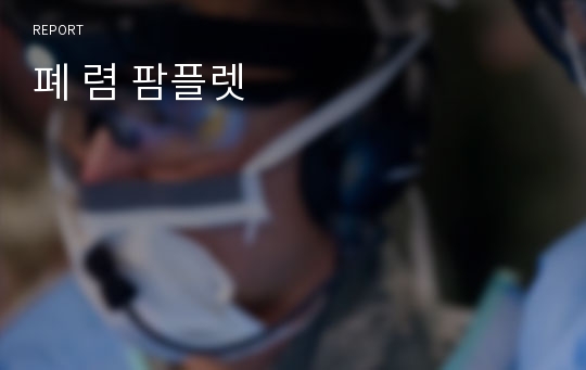 폐 렴 팜플렛