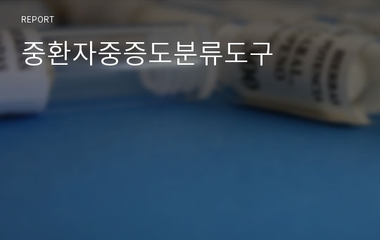 중환자중증도분류도구