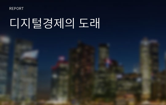 디지털경제의 도래