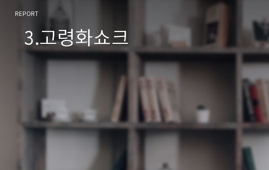   3.고령화쇼크