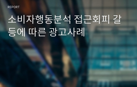 소비자행동분석 접근회피 갈등에 따른 광고사례