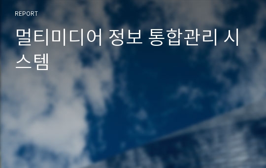 멀티미디어 정보 통합관리 시스템