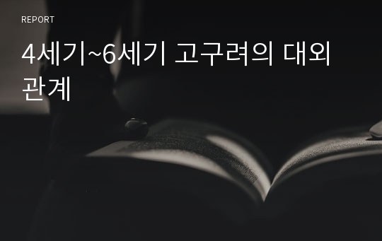 4세기~6세기 고구려의 대외관계