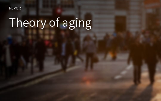 Theory of aging