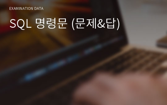 SQL 명령문 (문제&amp;답)