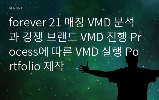 forever 21 매장 VMD 분석과 경쟁 브랜드 VMD 진행 Process에 따른 VMD 실행 Portfolio 제작