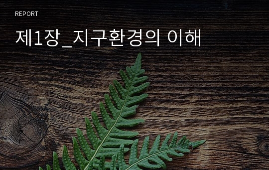 제1장_지구환경의 이해