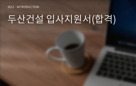 두산건설 입사지원서(합격)