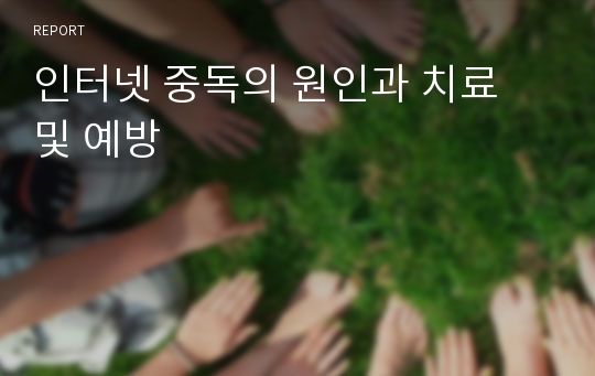 인터넷 중독의 원인과 치료 및 예방