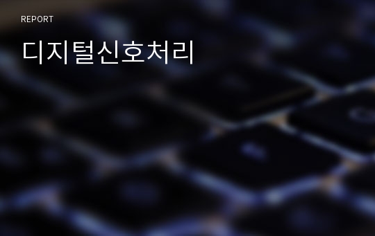 디지털신호처리