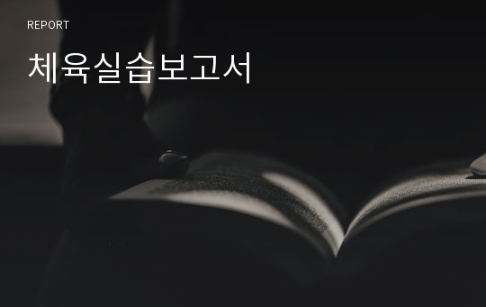 체육실습보고서