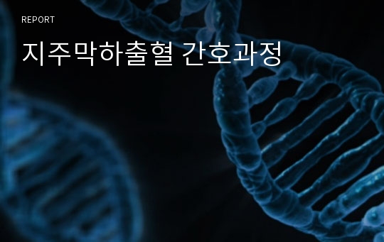 지주막하출혈 간호과정