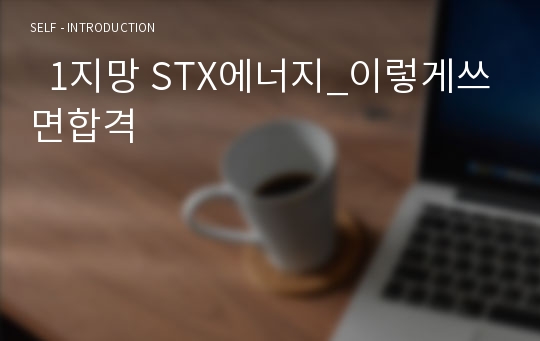   1지망 STX에너지_이렇게쓰면합격